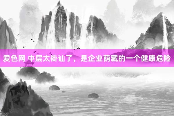 爱色网 中层太褂讪了，是企业荫藏的一个健康危险