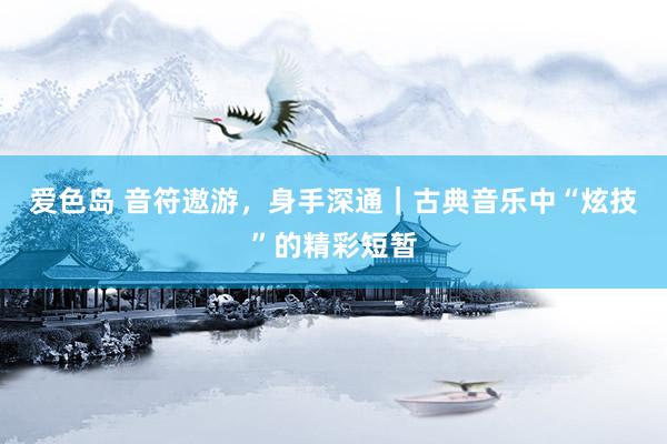 爱色岛 音符遨游，身手深通｜古典音乐中“炫技”的精彩短暂